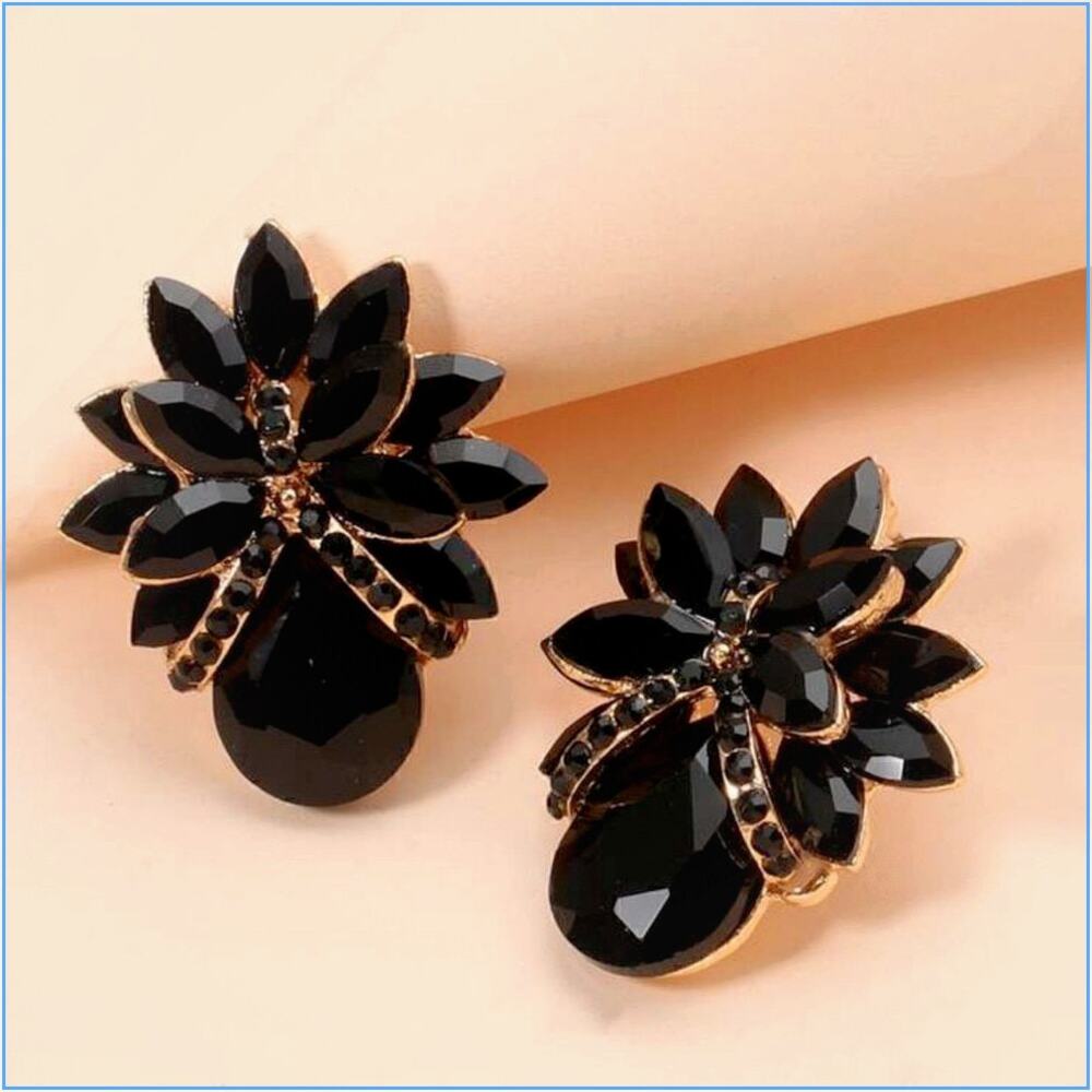 Black Crystal Earrings